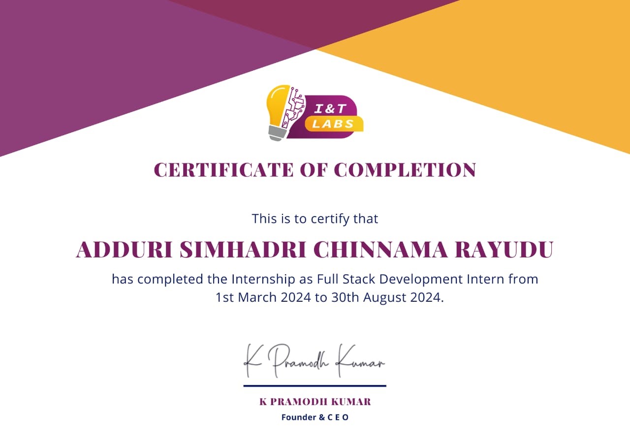 Full Stack Development Certificate